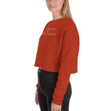 Load image into Gallery viewer, Xmas lights and Repro Rights! Crop Sweatshirt