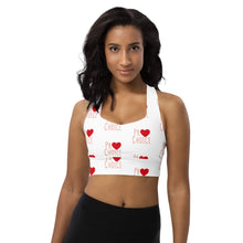 Load image into Gallery viewer, Pro Choice mini logo Crop Top /Longline sports bra