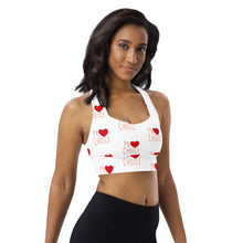 Load image into Gallery viewer, Pro Choice mini logo Crop Top /Longline sports bra
