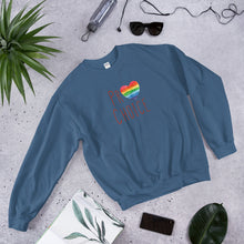 Load image into Gallery viewer, Rainbow Pro Choice Crew Neck Sweatshirt - ProChoice With Heart