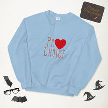 Load image into Gallery viewer, New Pro Choice Crew Neck Sweatshirt - ProChoice With Heart