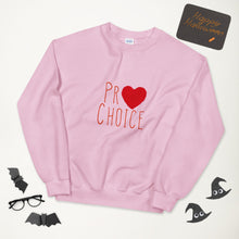Load image into Gallery viewer, New Pro Choice Crew Neck Sweatshirt - ProChoice With Heart