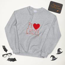 Load image into Gallery viewer, New Pro Choice Crew Neck Sweatshirt - ProChoice With Heart