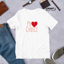 Load image into Gallery viewer, Classic Pro Choice logo Short-Sleeve Unisex T-Shirt - ProChoice With Heart