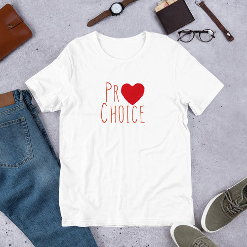 Classic Pro Choice logo Short-Sleeve Unisex T-Shirt - ProChoice With Heart