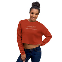 Load image into Gallery viewer, Crop Christmas Lights and Reproductive Rights Sweatshirt

