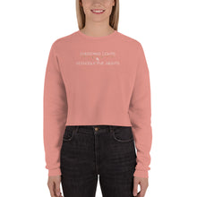Load image into Gallery viewer, Xmas lights and Repro Rights! Crop Sweatshirt
