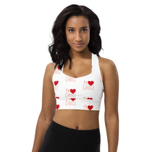 Load image into Gallery viewer, Pro Choice mini logo Crop Top /Longline sports bra
