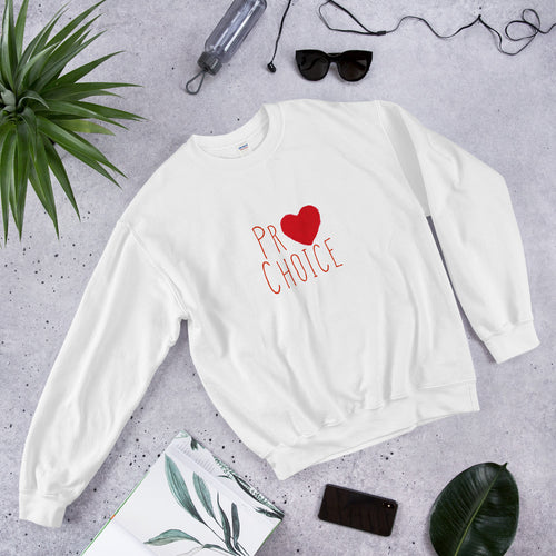 Classic Large Logo Crew Neck Sweatshirt - ProChoice With Heart