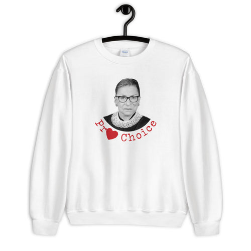 RBG PRO choice crew neck sweatshirt - ProChoice With Heart