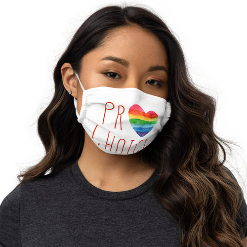 Pro Choice Pride Premium face mask - ProChoice With Heart