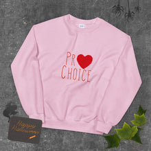 Load image into Gallery viewer, New Pro Choice Crew Neck Sweatshirt - ProChoice With Heart
