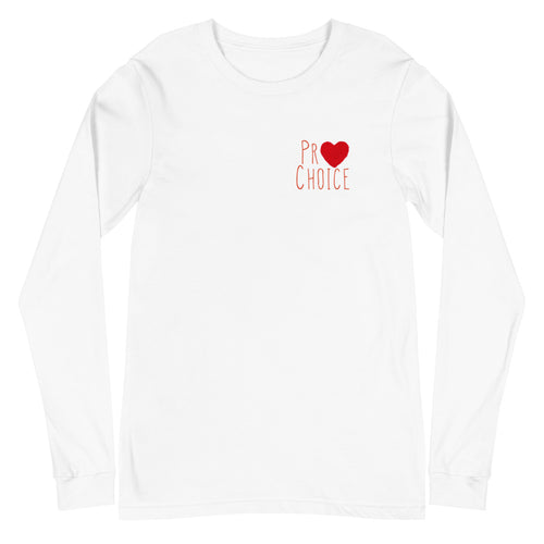 Classic Pro Choice Logo Long Sleeve Tee Enby - ProChoice With Heart