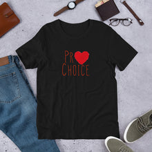 Load image into Gallery viewer, Classic Pro Choice logo Short-Sleeve Unisex T-Shirt - ProChoice With Heart
