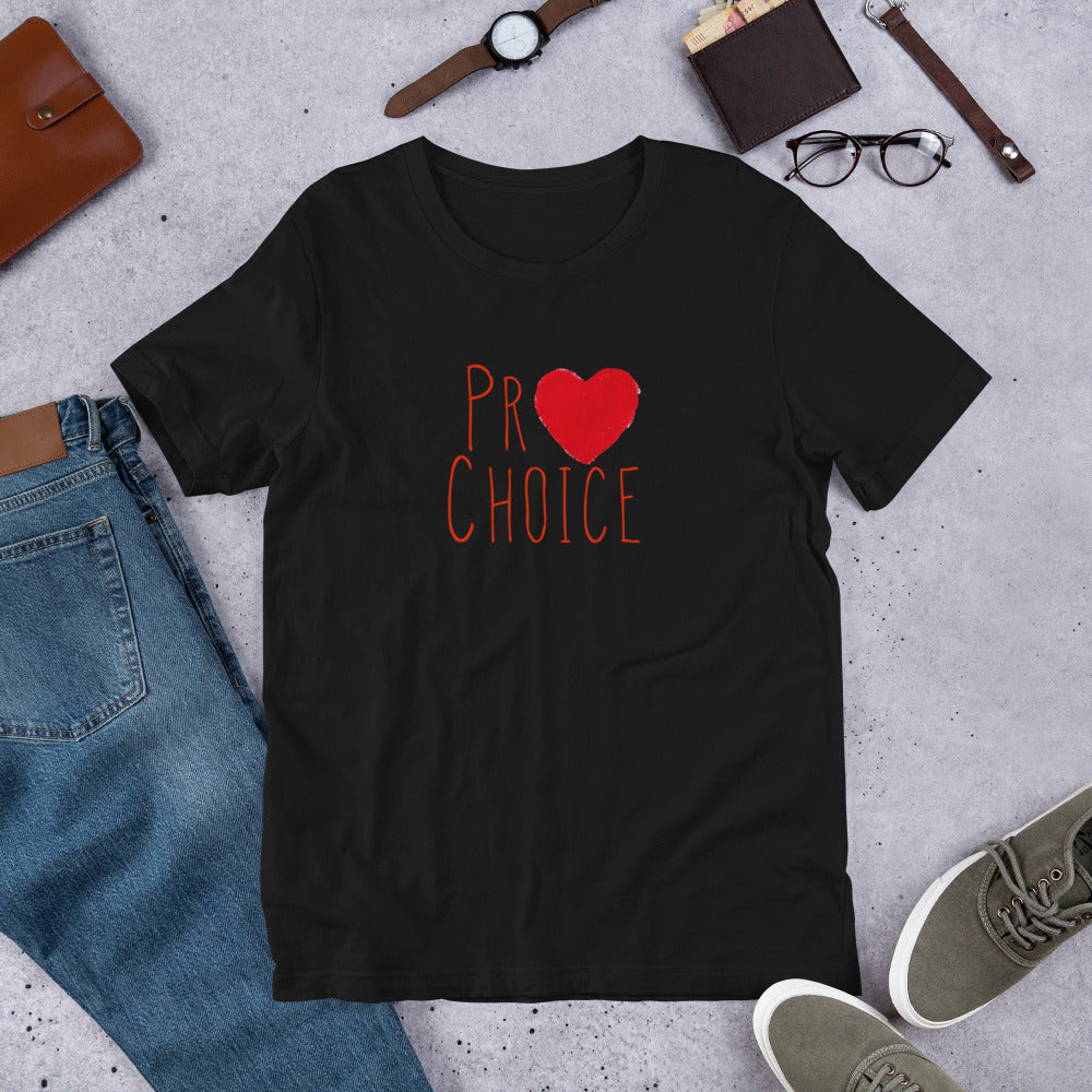 Classic Pro Choice logo Short-Sleeve Unisex T-Shirt - ProChoice With Heart